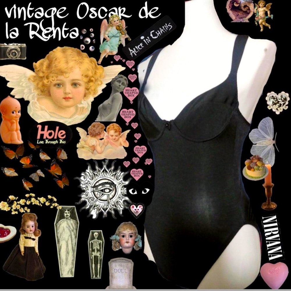 Vintage Rare Oscar de la Renta bustier bodysuit